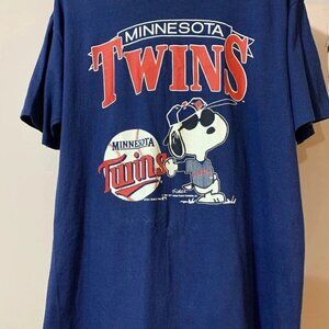 vtg Minnesota Twins Cartoon Shirt 1989 MLB Baseball